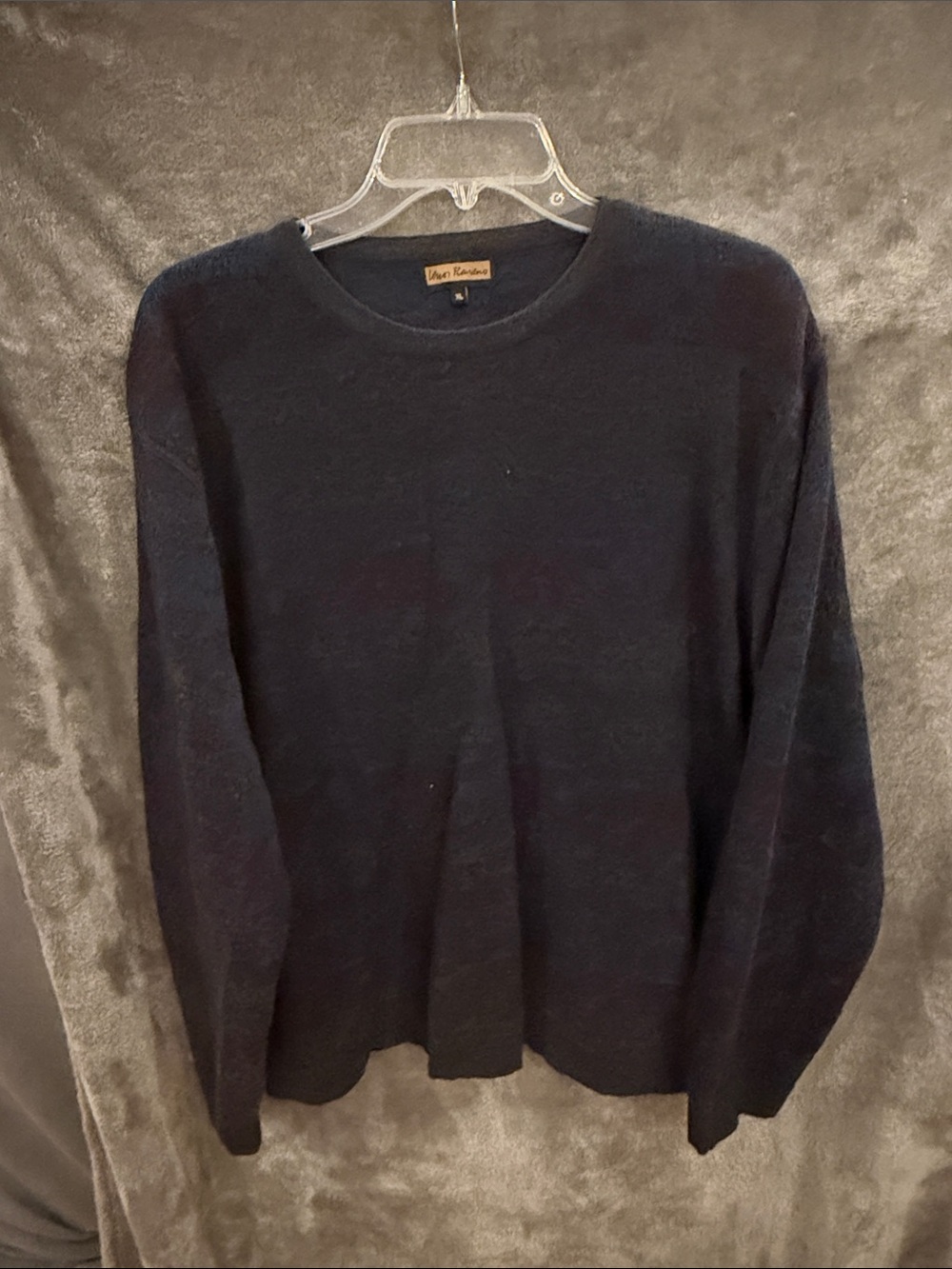 Men's Navy Crewneck Sweater by Lenor Romano